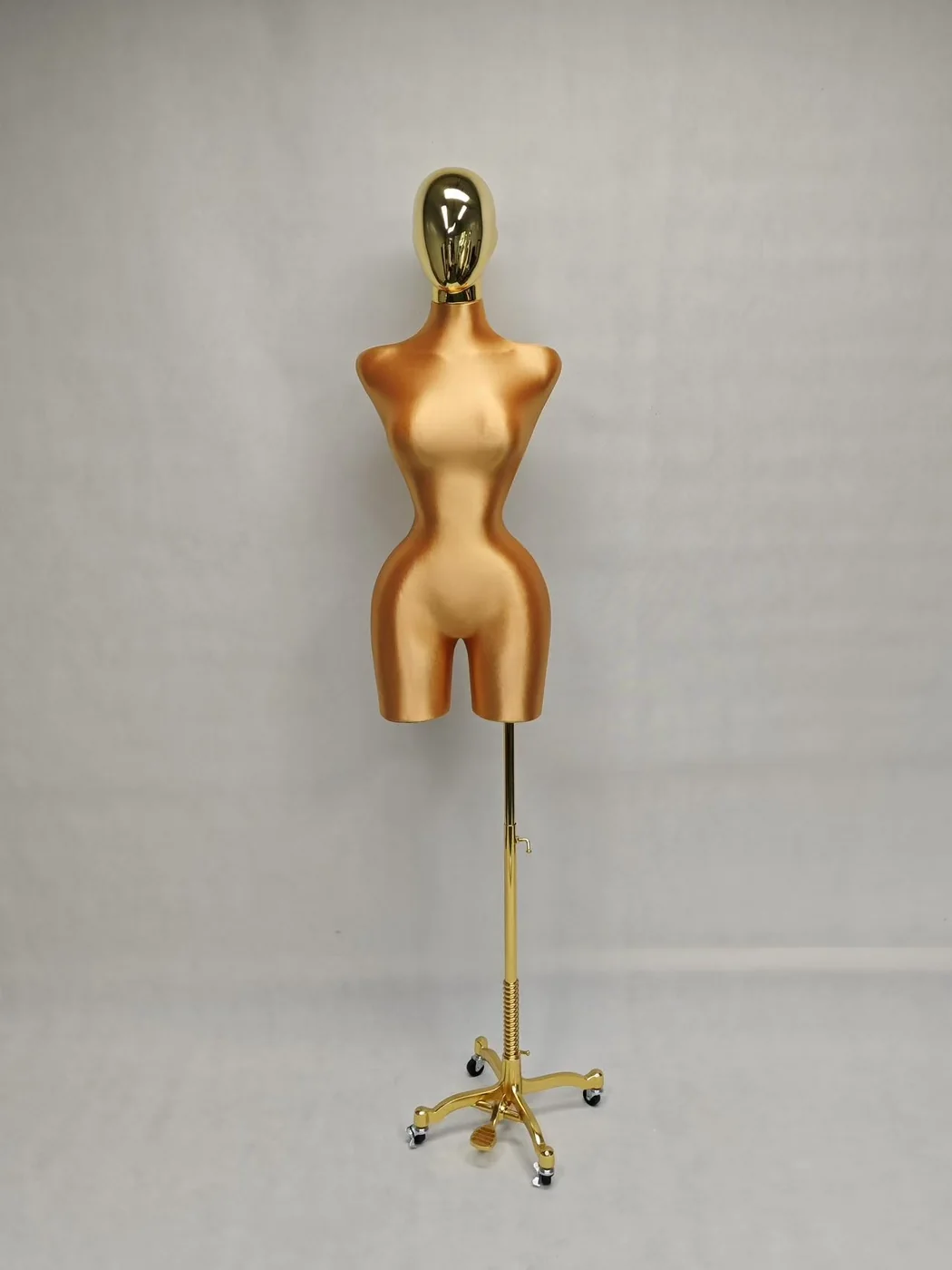 Gold Female Torso Floor Stand