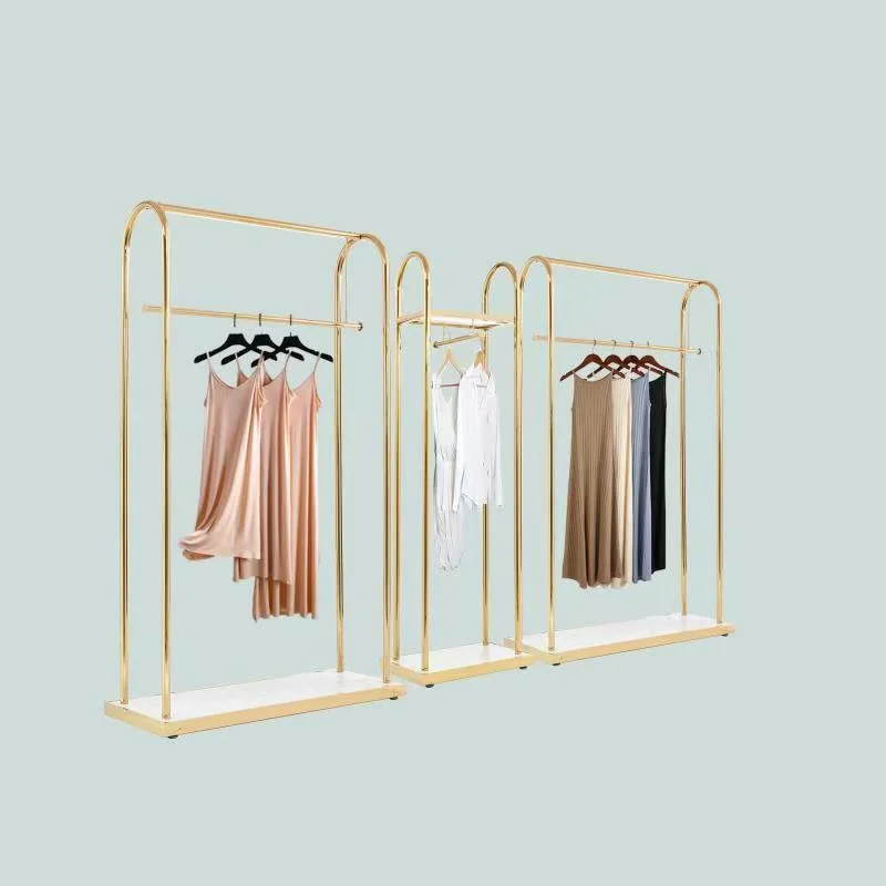 Modular Gold Clothing Rack System